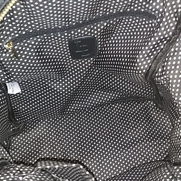 LG Black Floral Design Spun Polyester Back Pack - Picture 7 of 8